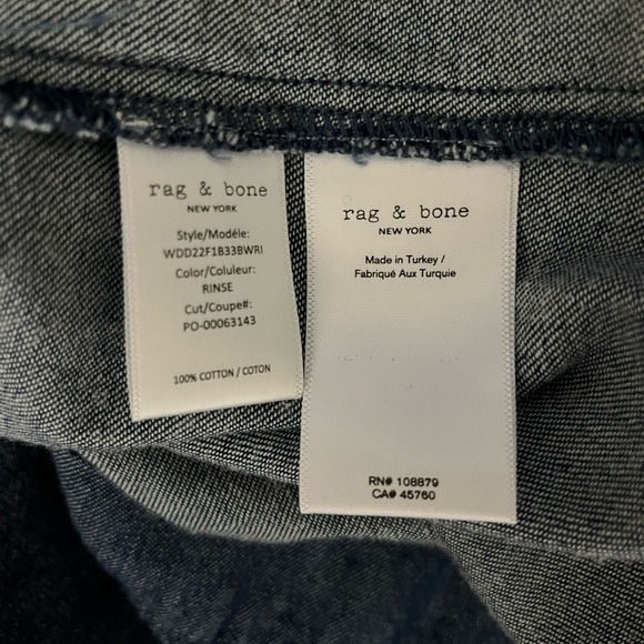NEW Rag & Bone Denim Tie Back Cotton Dress - Picture 7 of 10